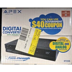 Apex Digital TV Converter Box with Analog Pass Through DT250A
